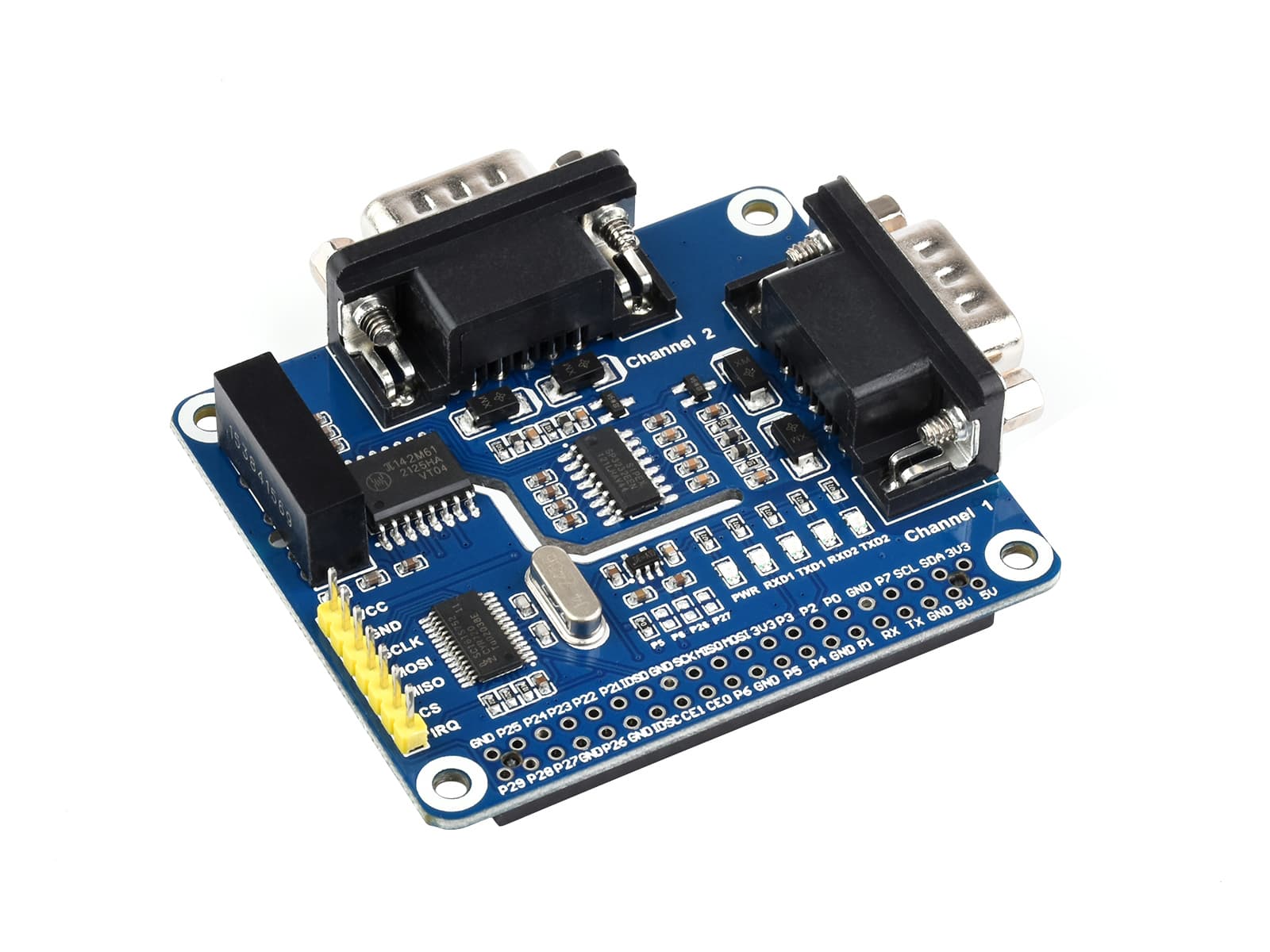 2-канальный изолированный модуль расширения RS232 для Raspberry Pi — фото 2
