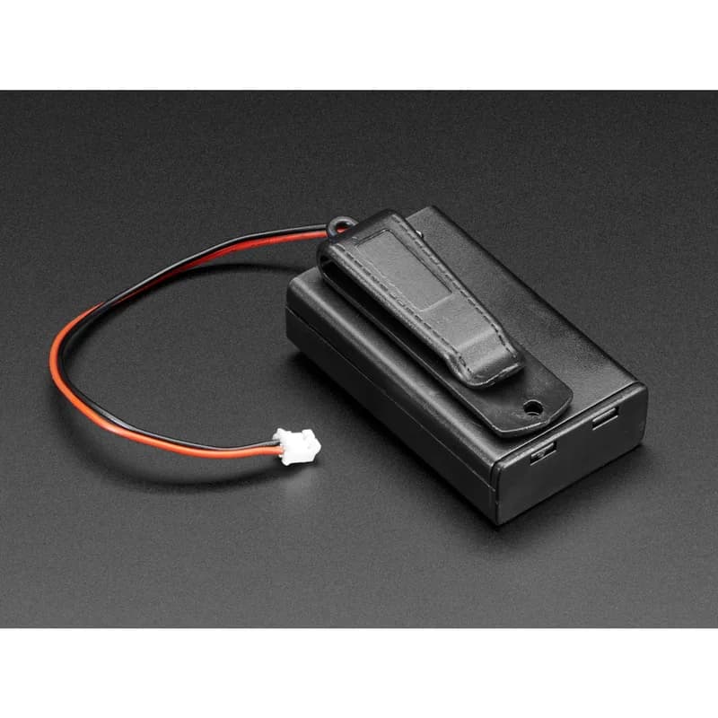Держатель для батареек типа ААА (3 шт.) с выключателем, JST и зажимом для ремня