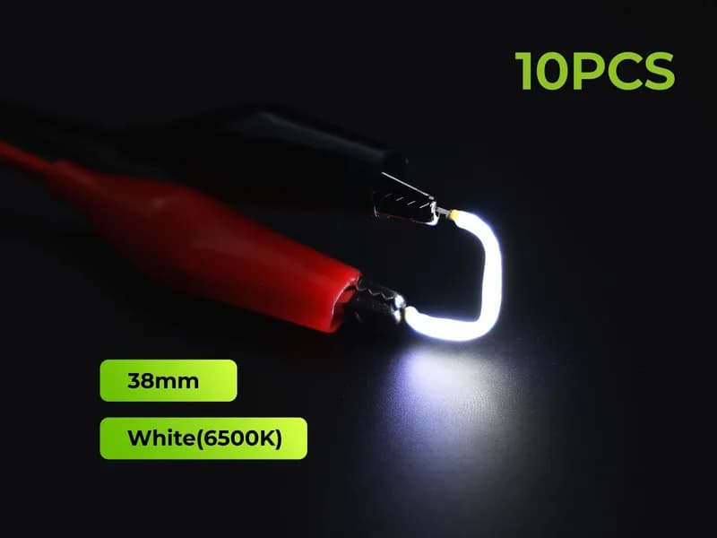 Двухсторонняя светодиодная лента COB - белая (6500К) 38мм10шт.