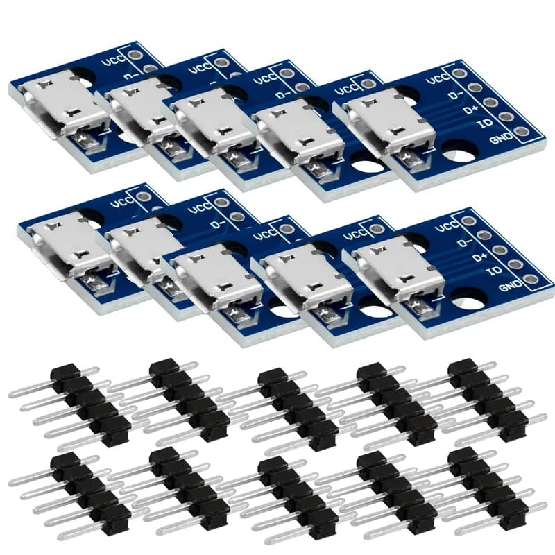 Micro-USB-Anschlussbuchse | USB-Stromversorgungsschnittstelle | 5В-Строммодуль | совместимость с Arduino