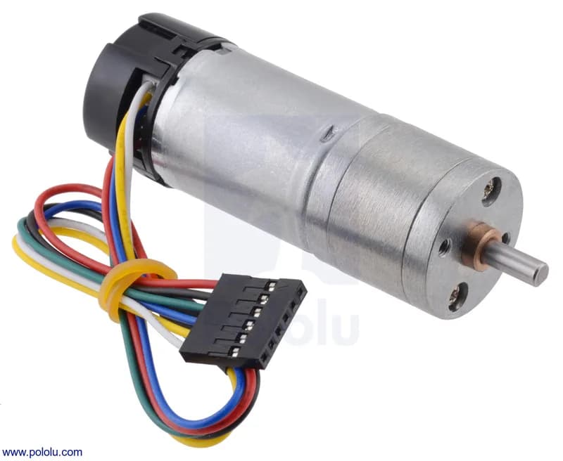75:1 Металлический мотор-редуктор 25Dx69L мм LP 12V с энкодером 48 CPR