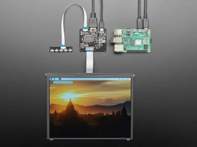 Комплект ЖК-экрана Pimoroni HDMI 10 дюймов IPS — 1024x768