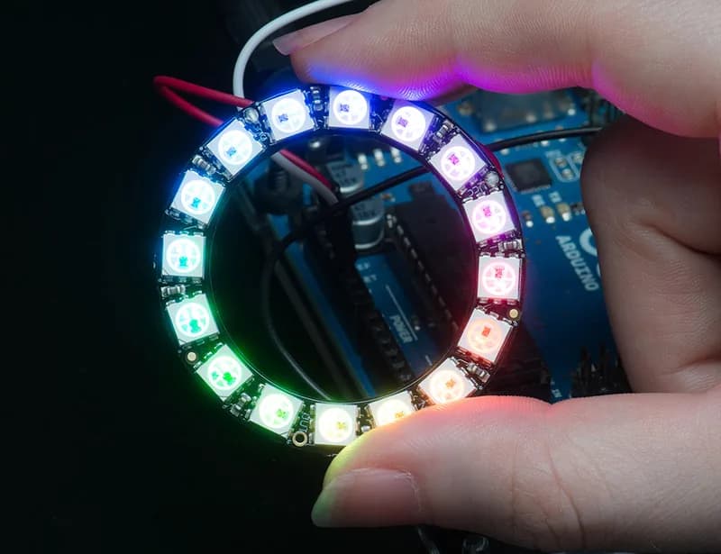 NeoPixel Ring — 16 RGB-светодиодов WS2812 5050 со встроенными драйверами