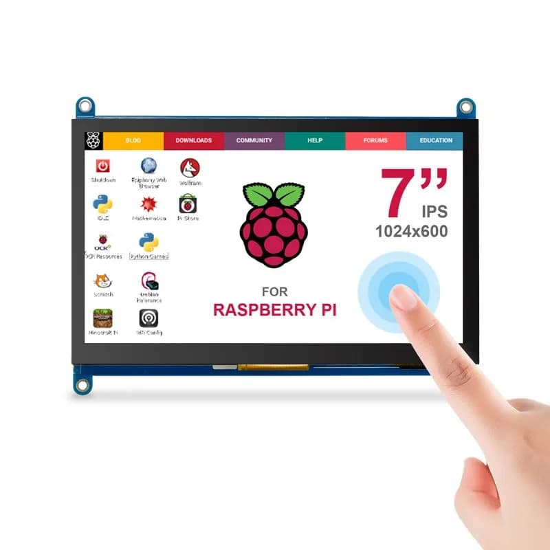 RC070N 7-дюймовый сенсорный монитор с разрешением 1024×600 и 9 языками экранного меню