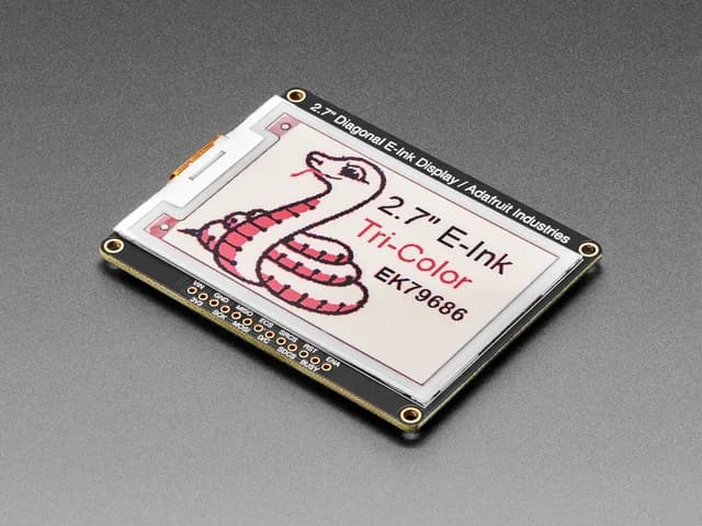 Adafruit 2,7-дюймовый трехцветный дисплей на электронных чернилах/бумаге и SRAM