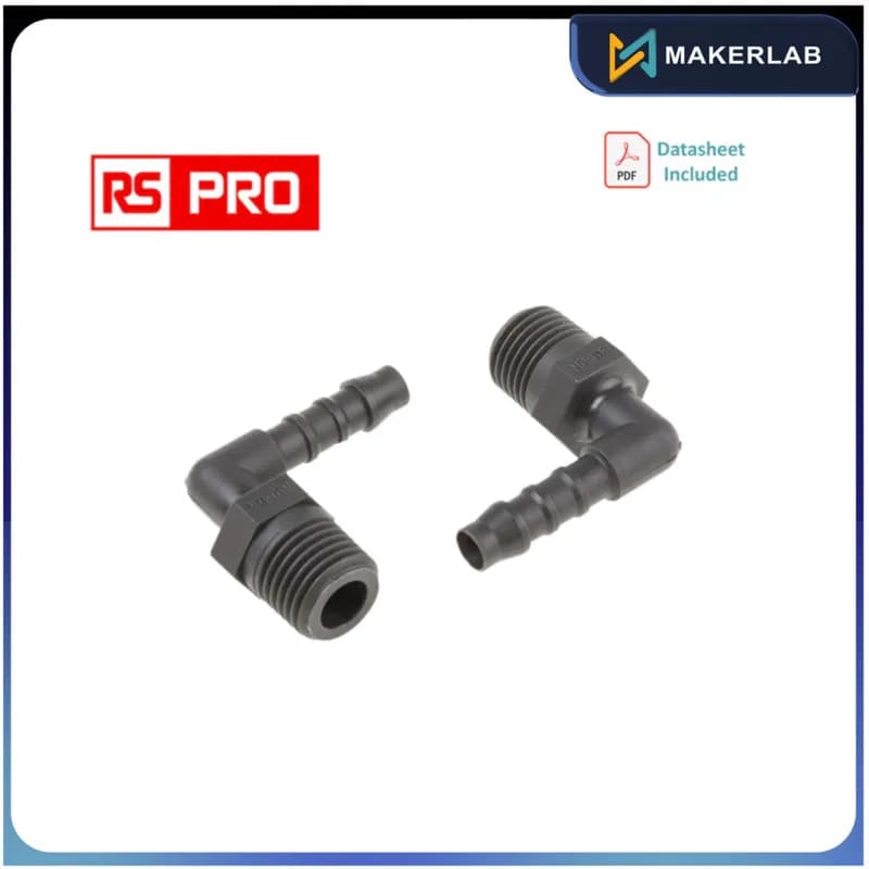 795-225 | 1 упаковка из 5 шт., соединитель для шланга RS PRO, угловой переходник для шланга, BSP 1/4 дюйма, внутренний диаметр 6 мм