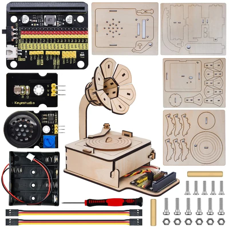 Комплект фонографа с управлением светом своими руками для Micro:bit