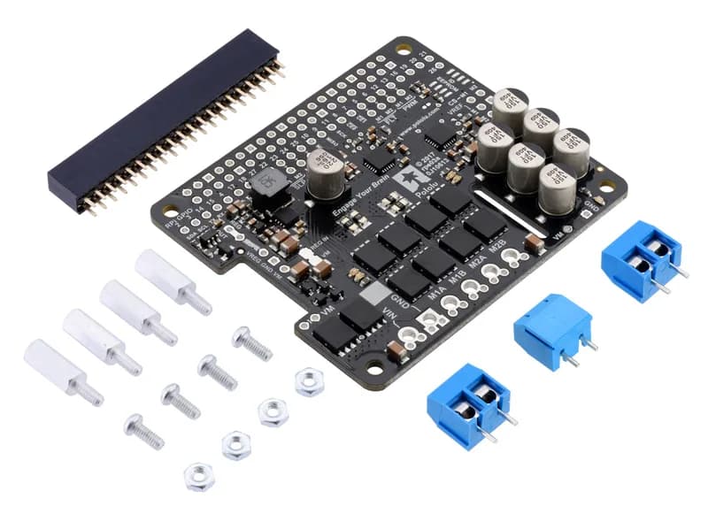 Драйвер двигателя высокой мощности Pololu Dual G2 18v22 для Raspberry Pi (неполный комплект)