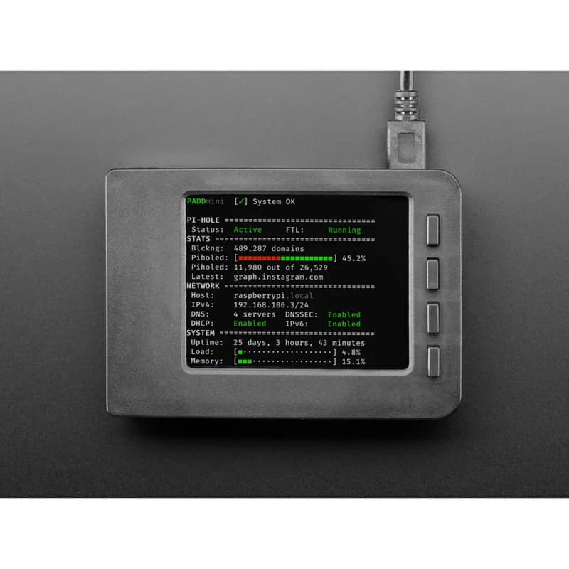 Комплект блокировки рекламы для Pi-Hole с 2,8 PiTFT — без пайки! - Raspberry Pi в комплект не входит