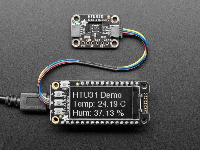 Adafruit HTU31 Коммутационная плата датчика температуры и влажности — STEMMA QT / Qwiic