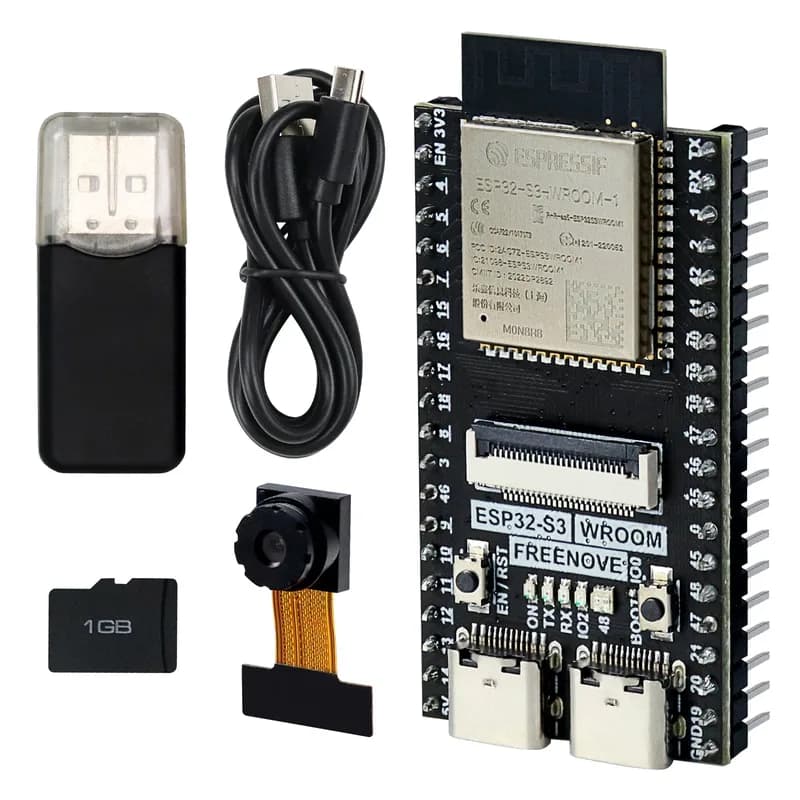 Freenove ESP32-S3 ESP32 S3 CAM камера Wi-Fi Плата Bluetooth, двухъядерный 32-битный микроконтроллер 240 МГц, код Python C, руководство по примерам проектов