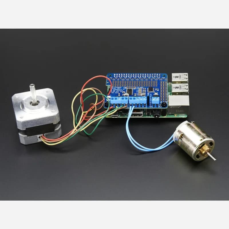 Шляпа шагового двигателя постоянного тока Adafruit для Raspberry Pi — мини-набор