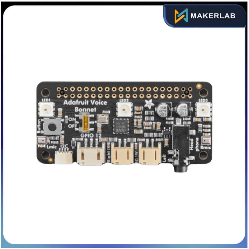 Голосовой капот Adafruit для Raspberry Pi — два динамика + два микрофона | Код: 4757