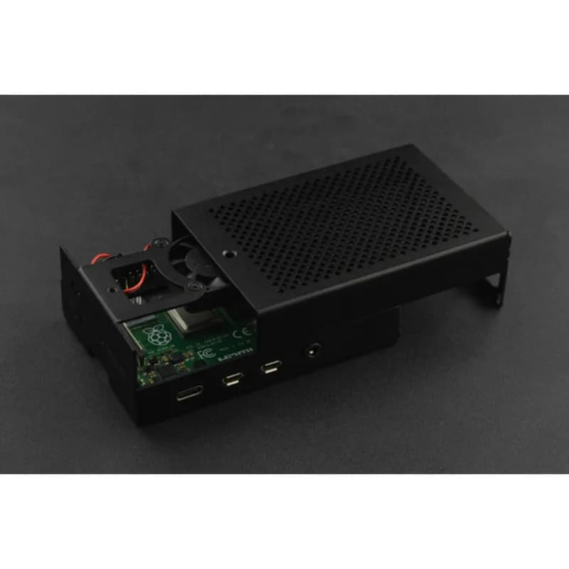 Алюминиевый корпус для Raspberry Pi 4 (с вентилятором-радиатором)