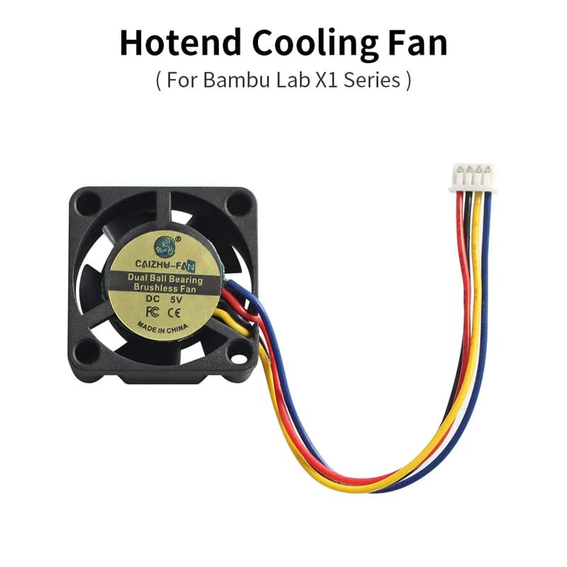 FYSETC Hotend Охлаждающий вентилятор для Bambu Lab X1 X1C 5 В Вентилятор 15000 об/мин Бесщеточный вентилятор с двойным шарикоподшипником для Bambbu Lab Hotend Fan Аксессуары для 3D-принтеров