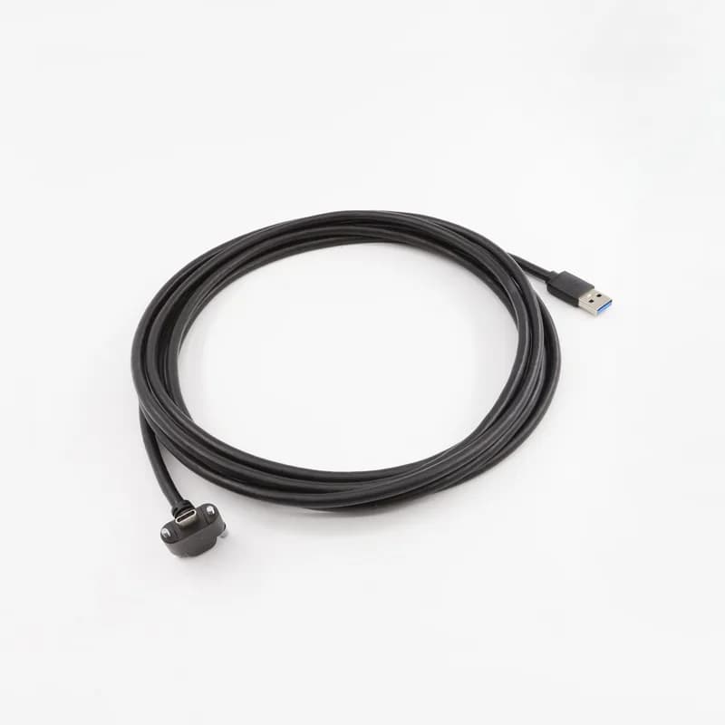 USB 3.0 Type-C Прямоугольный кабель с двумя винтами и фиксатором