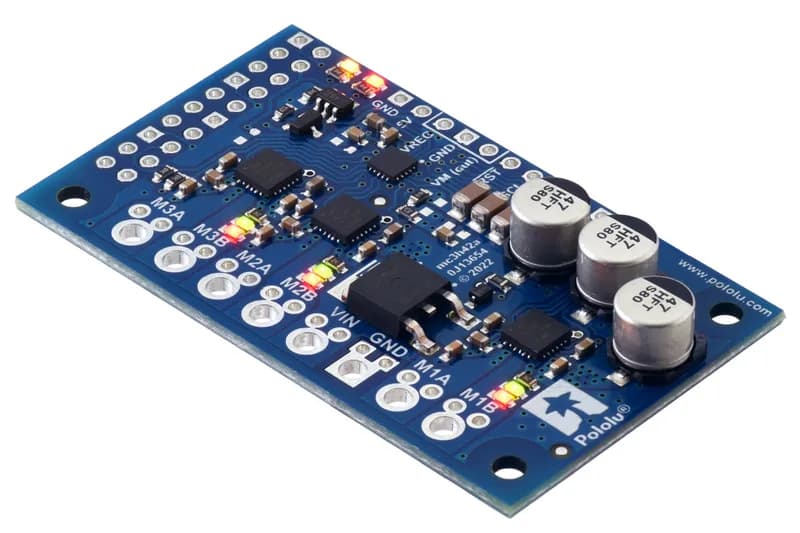 Трехмоторный контроллер Motoron M3H256 для Raspberry Pi (без разъемов и стоек)