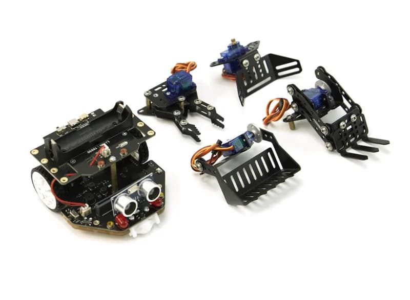micro:Maqueen Plus V2 (батарея 18650) с микро:Maqueen Mechanic