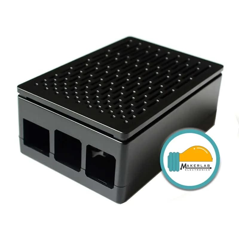 Черный корпус Raspberry Pi 4 с креплением для вентилятора