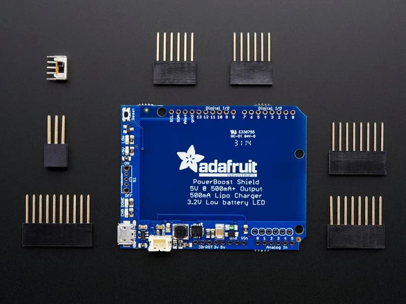 Adafruit PowerBoost 500 Shield — перезаряжаемый силовой экран 5 В