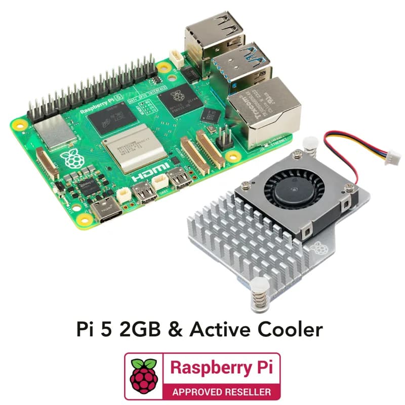 Pakronics® Raspberry Pi® 5 2 ГБ с активным охлаждением