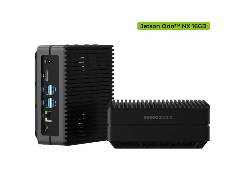reComputer J4012-Edge AI-устройство с модулем Jetson Orin™ NX 16 ГБ, 4xUSB 3.2, слотами M.2 Key E и Key M, алюминиевый корпус, предустановленная система JetPack