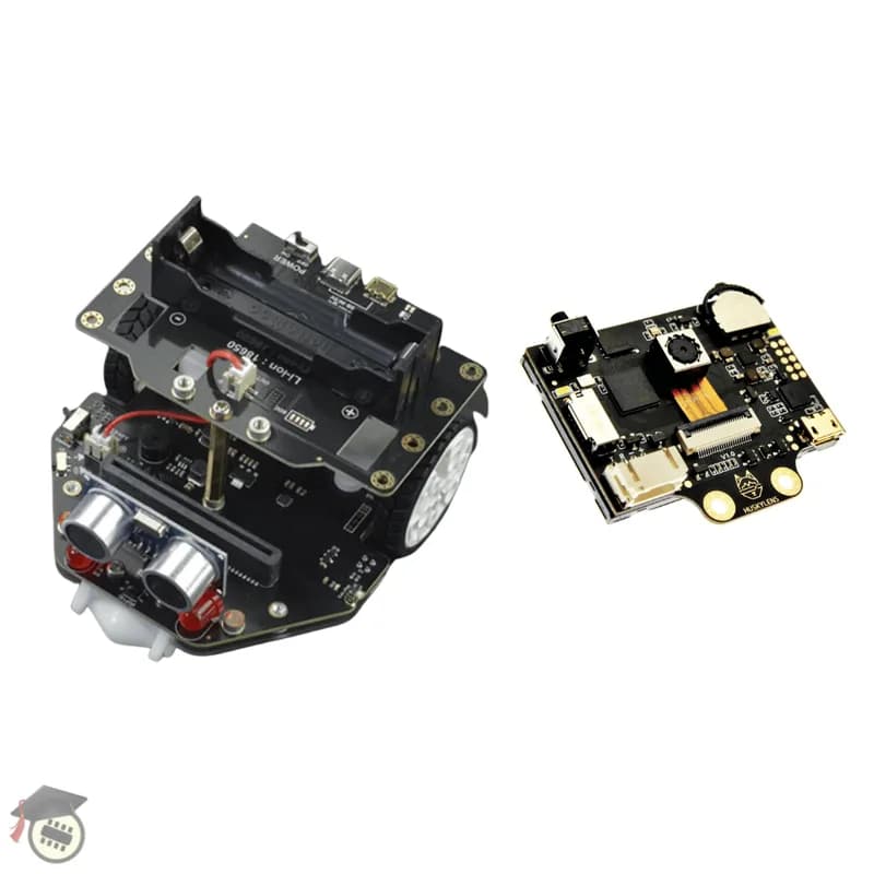 micro:Maqueen Plus V2 (батарея 18650) с линзами HUSKYLENS