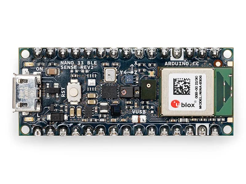 Arduino Nano 33 BLE Sense Rev2 с разъемами