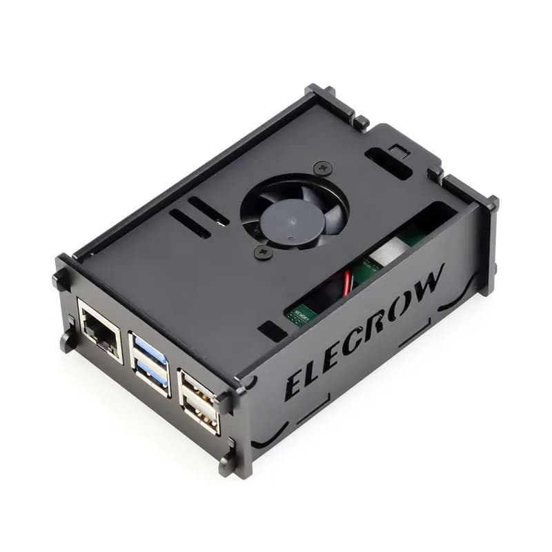 Чехол Raspberry Pi 5 с охлаждающим вентилятором Акриловый чехол для Raspberry Pi 5