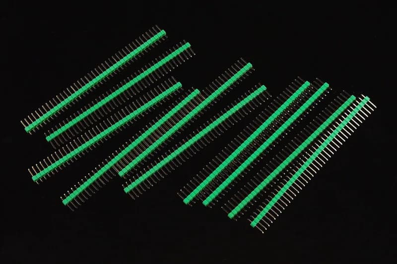0,1″ (2,54 мм) штекерные разъемы Arduino (прямые зеленые, 10 шт.)