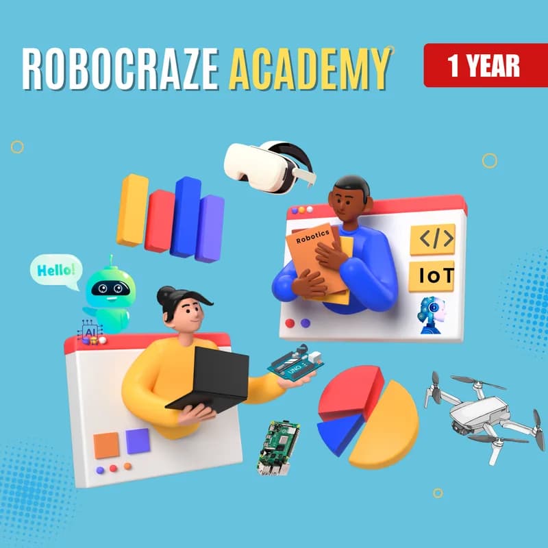 Академия Robocraze – сертифицированные курсы по робототехнике и Интернету вещей (1 ГОД)