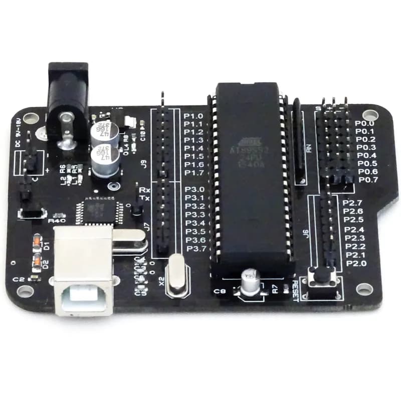 SmartElex Aryabhatta 8051 Микроконтроллер AT89S52 Макетная плата со встроенным USB-программатором
