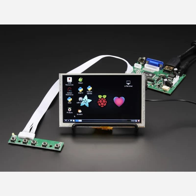 HDMI 4 Pi: 5 Дисплей (с сенсорным экраном) 800x480 - HDMI/VGA/NTSC/PAL
