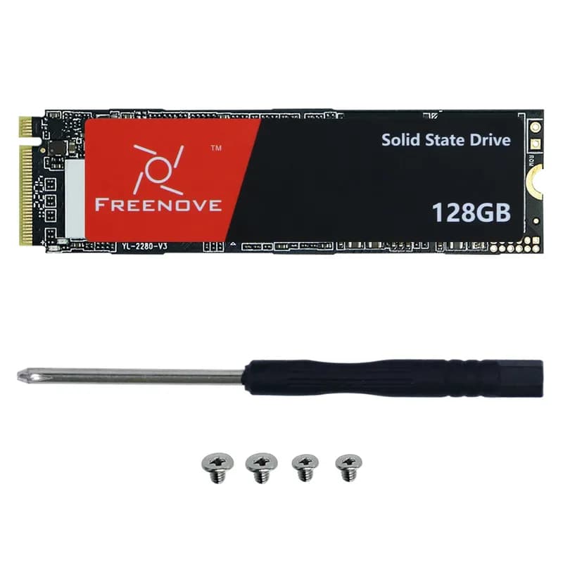 Freenove 128 ГБ 256 ГБ 512 ГБ 1 ТБ M.2 NVMe SSD для адаптера Raspberry Pi 5 HAT, комплект NAS, твердотельный накопитель, размер 2280, PCIe 2.0/3.0