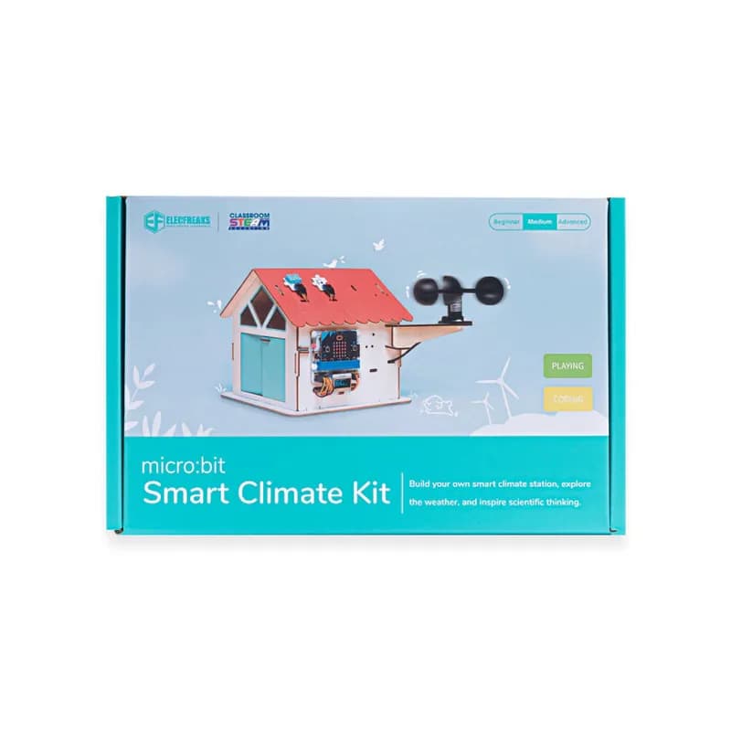 ELECFREAKS интеллектуальный климатический комплект micro:bit, разработанный на основе платы расширения micro:bit V2 и IOT:bit.