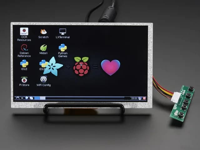 HDMI 4 Pi: 7-дюймовый дисплей без сенсорного экрана 800x480 – HDMI/VGA/NTSC/PAL