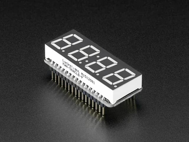 Adafruit 0,56-дюймовый 4-значный 7-сегментный дисплей FeatherWing - красный