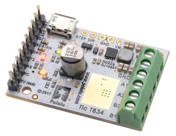 Pololu Tic T834 USB-контроллер шагового двигателя с несколькими интерфейсами (припаянные разъемы)