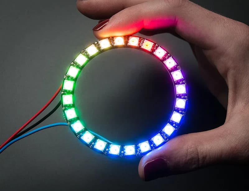 Кольцо NeoPixel - 24 светодиода RGB WS2812 5050 со встроенными драйверами