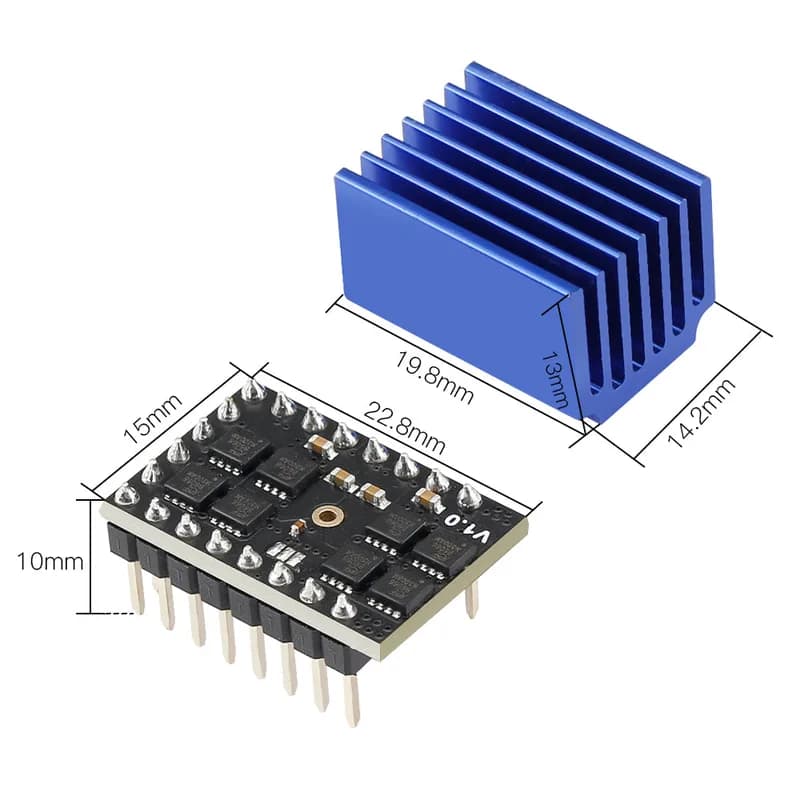 FYSETC TMC5160 HV Stepper Step Stick SPI Бесшумный драйвер двигателя Высокая мощность Максимальное напряжение 60 В Обновленные детали 3D-принтера