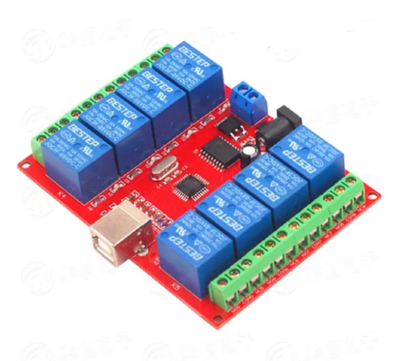 8-канальный релейный модуль 12 В 10 А USB