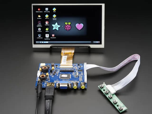 HDMI 4 Pi: 7-дюймовый дисплей и звук 1024x600 – HDMI/VGA/NTSC/PAL