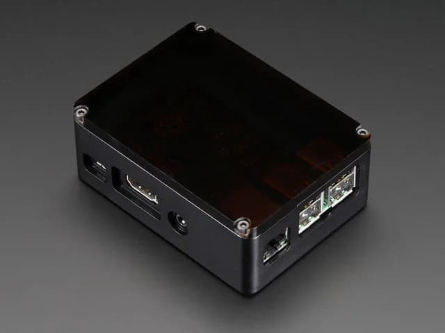 Черный чехол Anidees с дымчатым верхом для Raspberry Pi B+/Pi 2/Pi 3