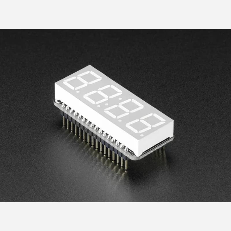 Adafruit 4-значный 7-сегментный светодиодный матричный дисплей FeatherWing - зеленый