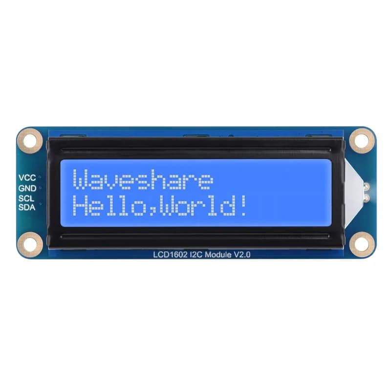 ЖК-модуль Waveshare Blue 16x2 I2C — 3,3 В/5 В с управлением подсветкой