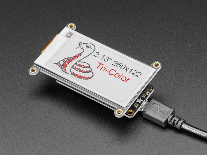 Adafruit 2,13-дюймовый трехцветный HD-дисплей на электронных чернилах/электронной бумаге FeatherWing 250x122 RW Панель с SSD1680