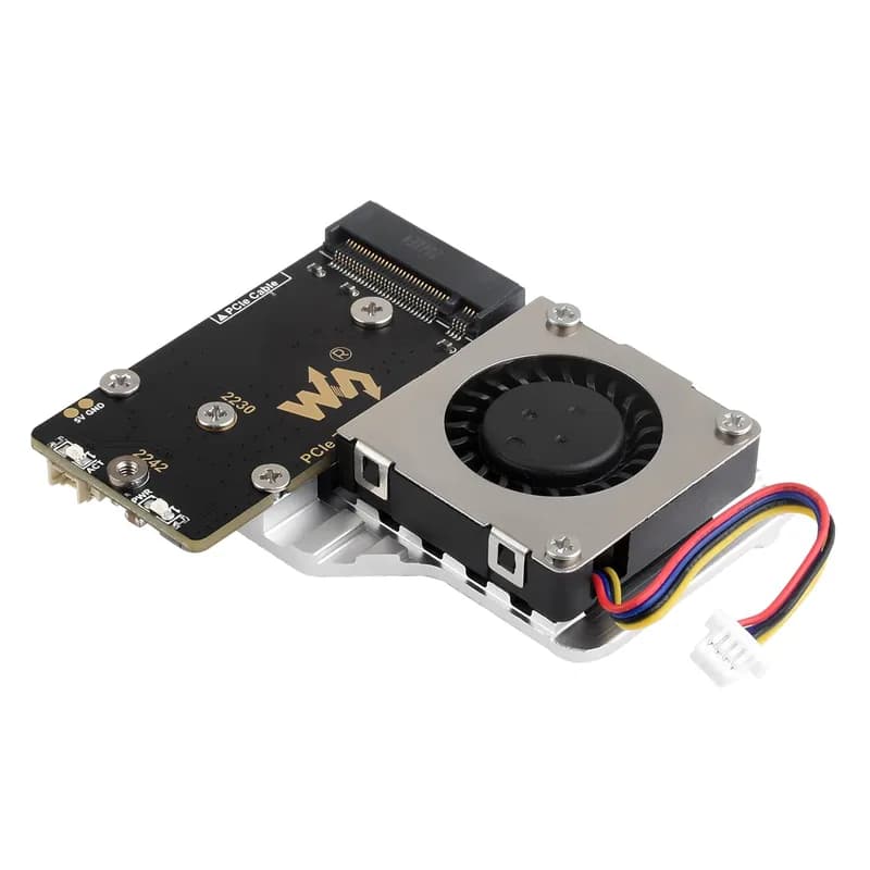 Адаптер Waveshare M.2 с активным кулером для Raspberry Pi 5