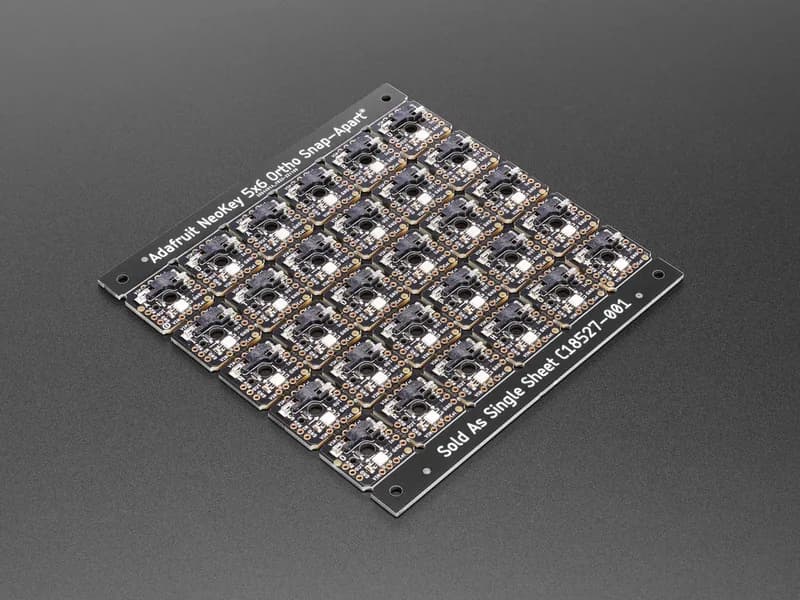 NeoKey 5x6 Ortho Snap-Apart механические переключатели с ключом с NeoPixel для переключателей, совместимых с MX