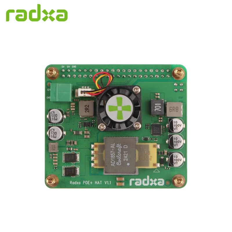 Radxa 25W PoE HAT — одиночный кабель для подключения к сети и источника питания