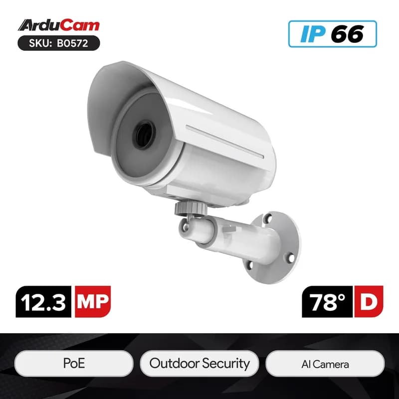 Arducam Raspberry Pi CM5 AI IP66 PoE